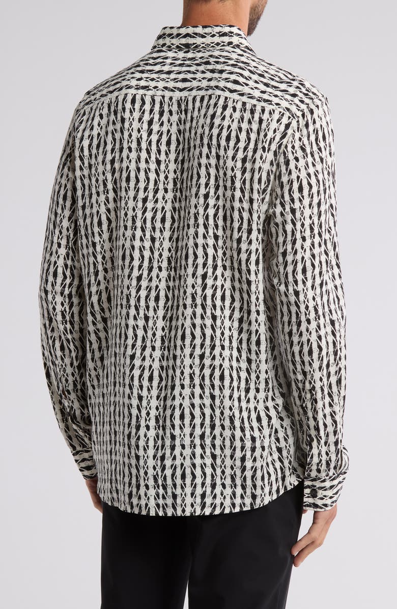 HUGO Emero Geo Print Button-Up Shirt, Alternate, color,
