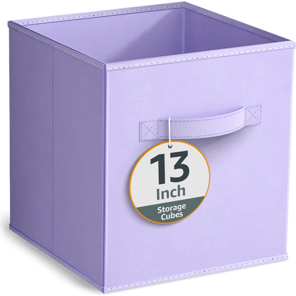 Sorbus Large Collapsible Storage Cube In Pastel Purple