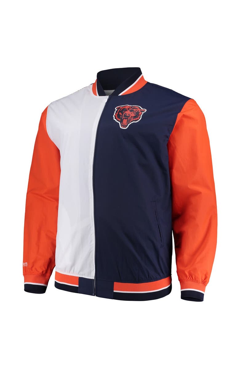 Mitchell & Ness Men's Mitchell & Ness Navy/White Chicago Bears Big & Tall Team History 2.0 Warm-Up Jacket, Alternate, color, 