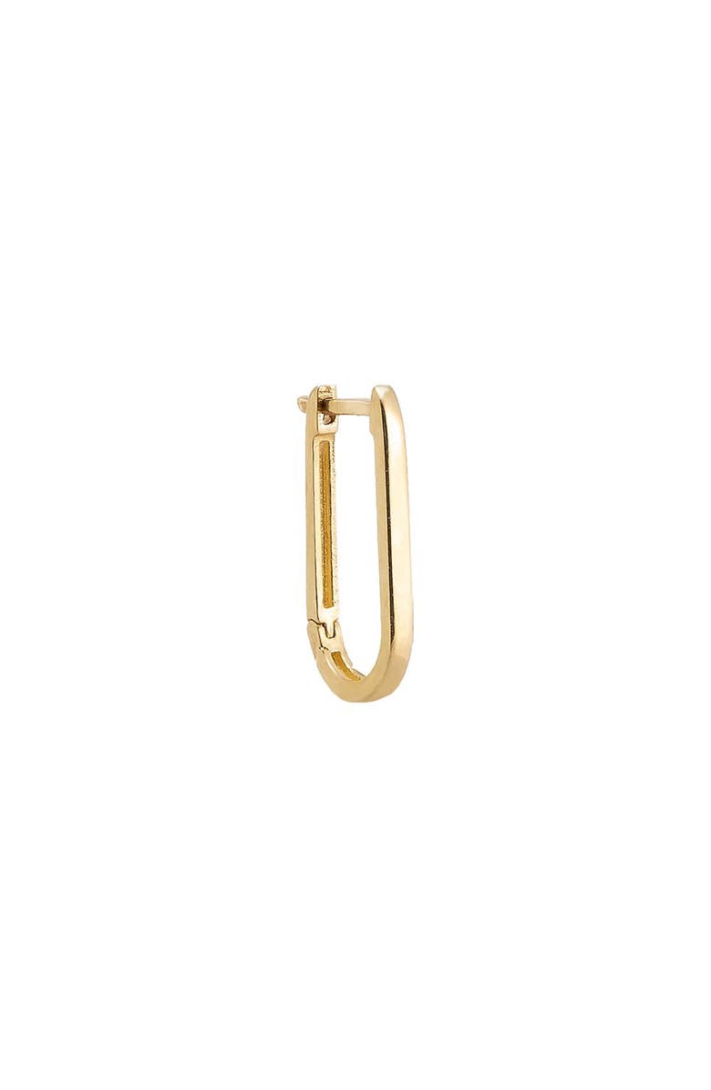 BY ADINA EDEN Solid Thin U-Shape Huggie Earring 14K, Alternate, color,