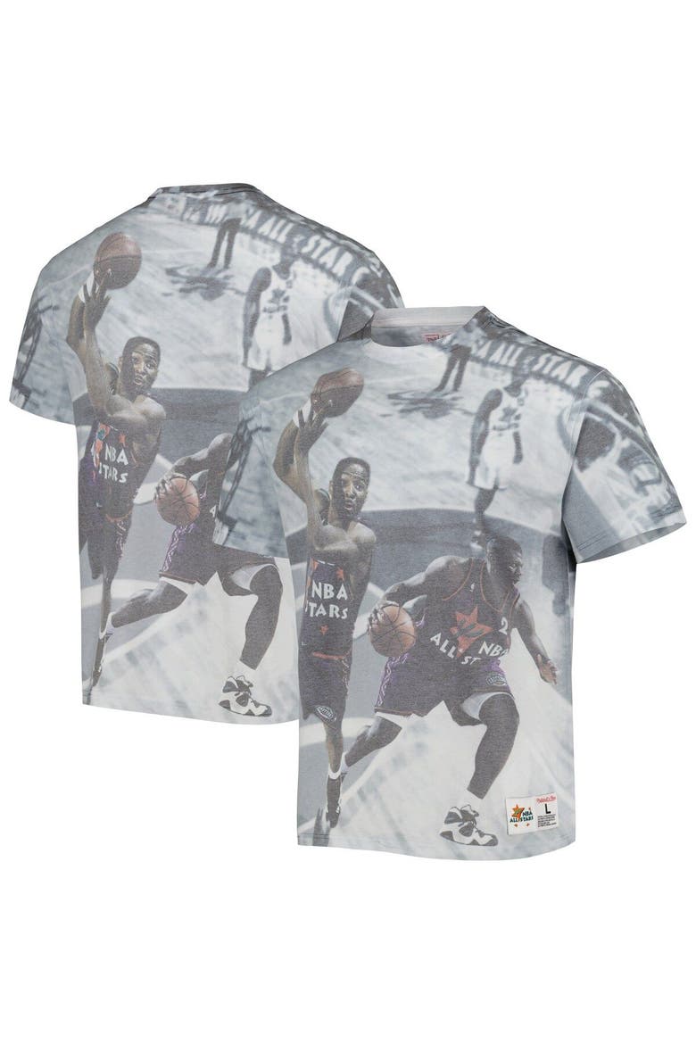 Men's Mitchell & Ness Charlotte Hornets Above the Rim Graphic T-Shirt, Main, color, White