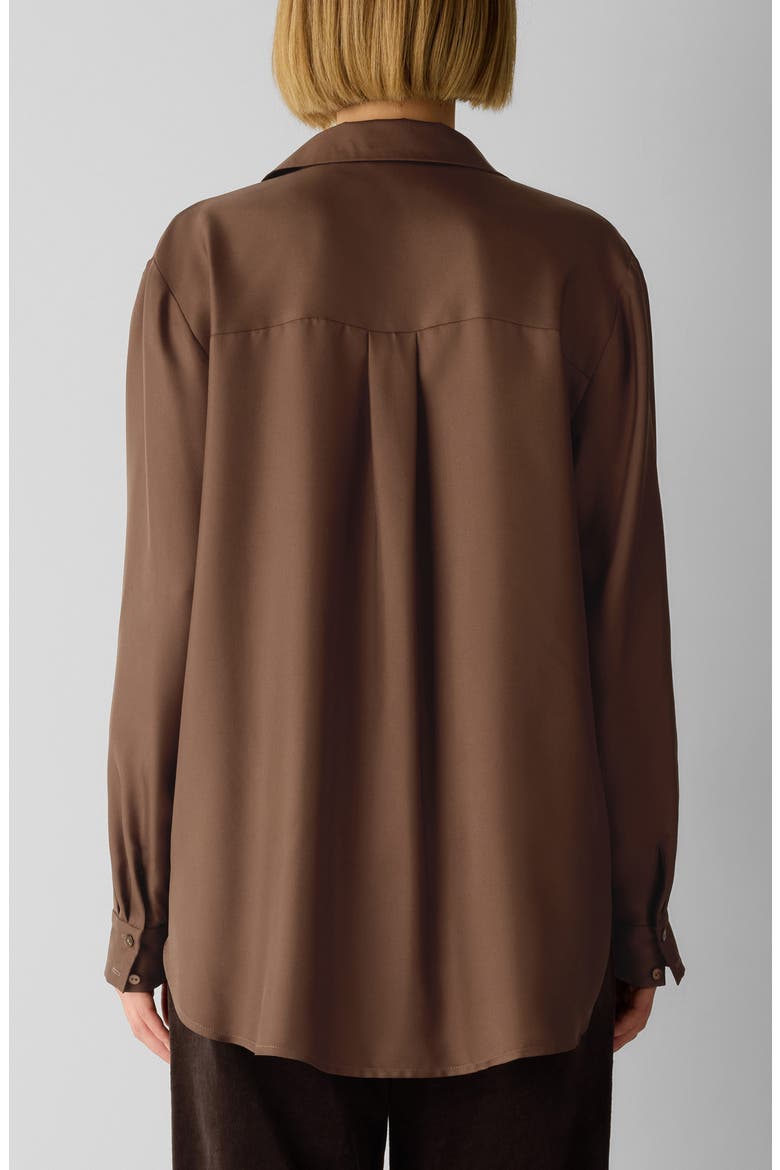 Silk Long Shirt, Alternate, color, HAZELWOOD