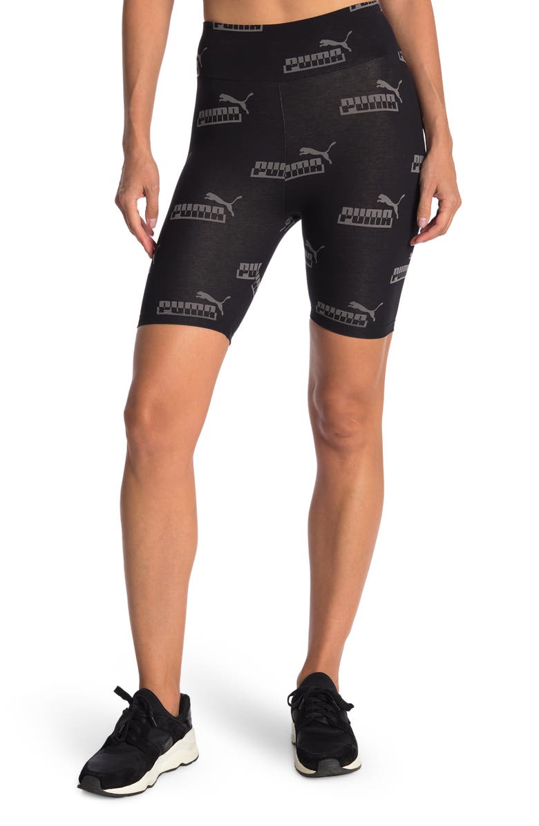PUMA Amplified 7" Allover Print Bike Shorts, Main, color,