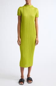 Issey Miyake Monthly Colors June Funnel Neck Dress