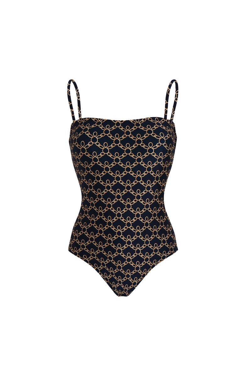 Vilebrequin Women Bustier One-piece swimsuit Turtles Chains, Main, color, 