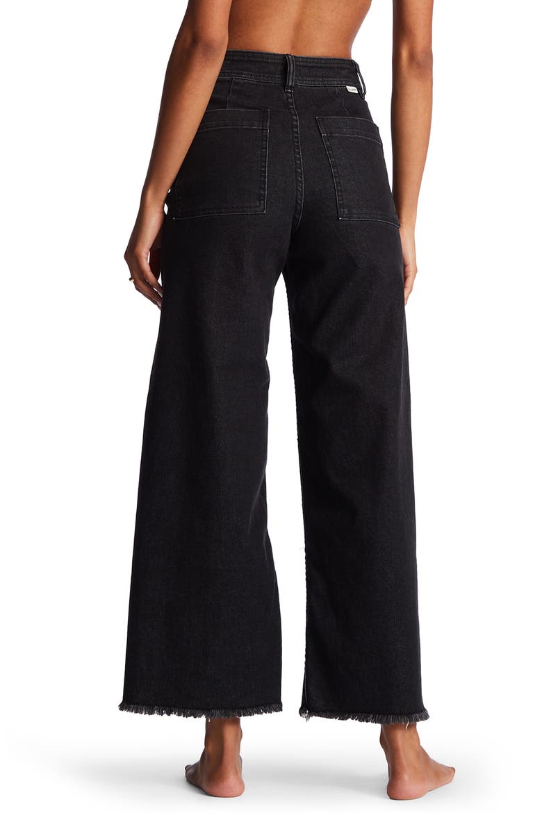 Free Fall Stretch Crop Wide Leg Jeans, Alternate, color, BLACK
