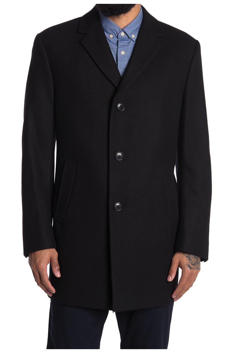 Kenneth Cole Rico Wool Blend Overcoat, Main, color, 