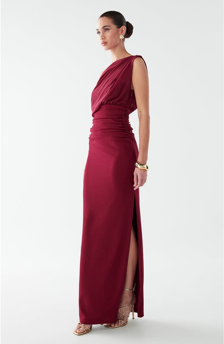 BWLDR Frea Maxi Dress, Alternate, color, Burgundy