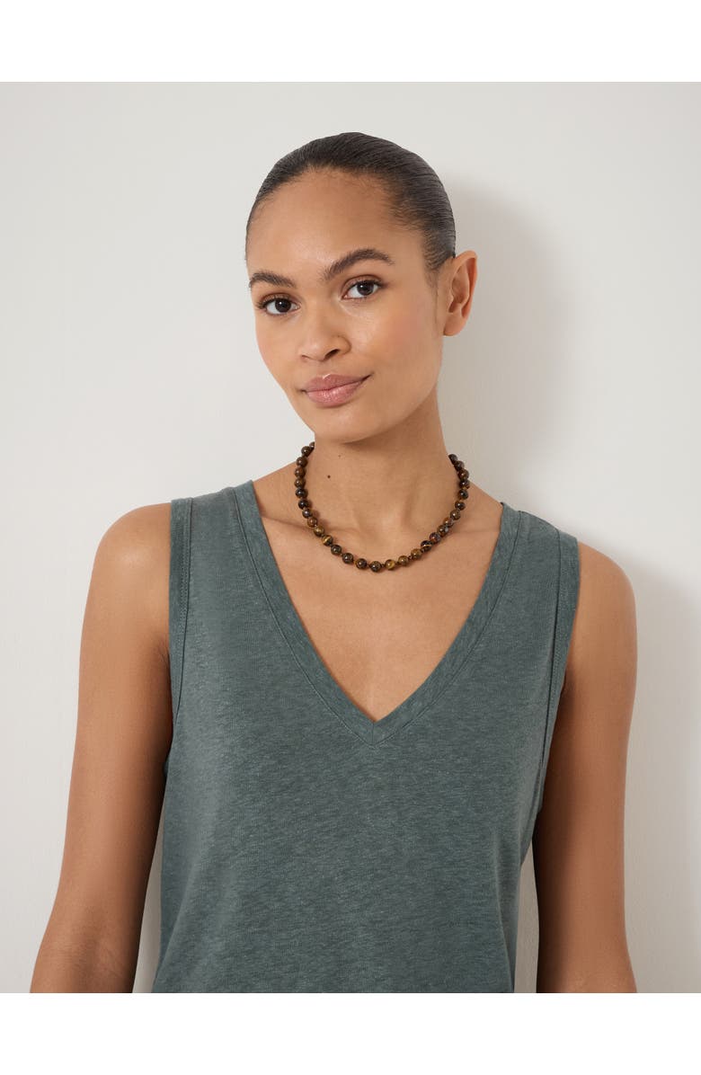 Hush Lio Linen V-Neck Vest, Alternate, color, Sage Green