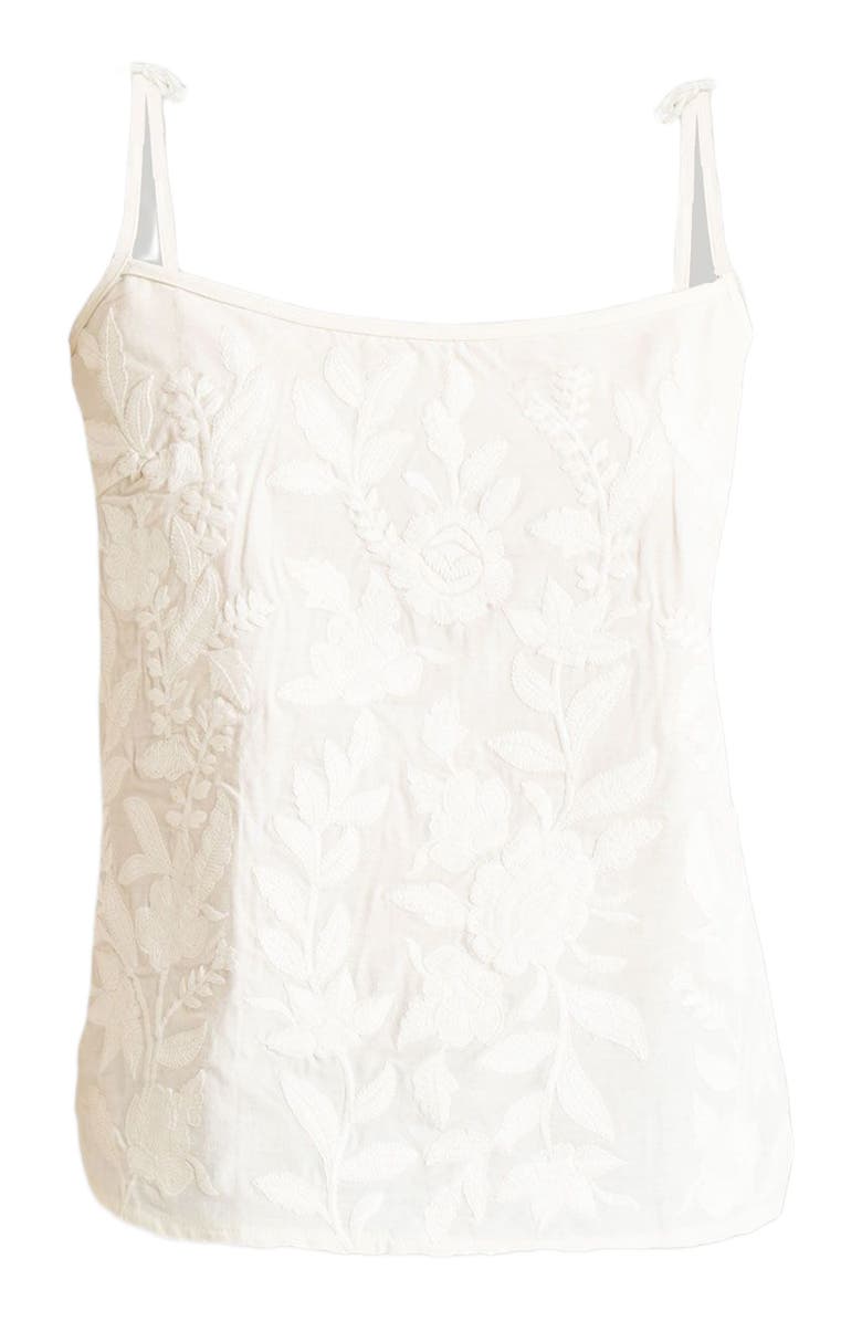 Reistor Embroidered Camisole Top, Alternate, color, Coconut White