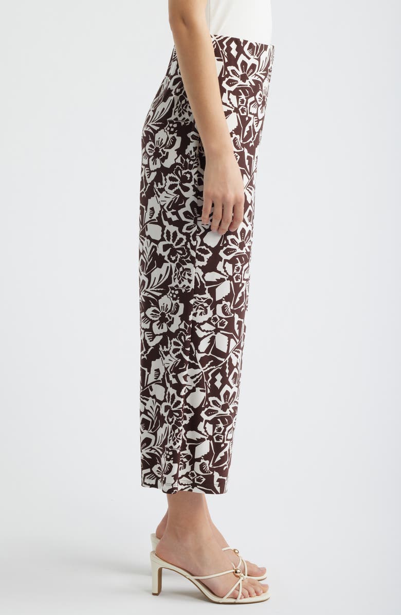 AK ANNE KLEIN Print Knit Crop Wide Leg Pants, Alternate, color, 