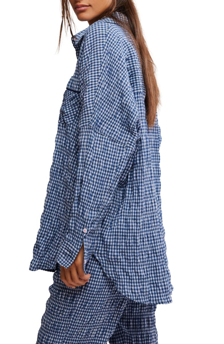Free People Cloud Ten Seersucker Pajama Shirt, Alternate, color,