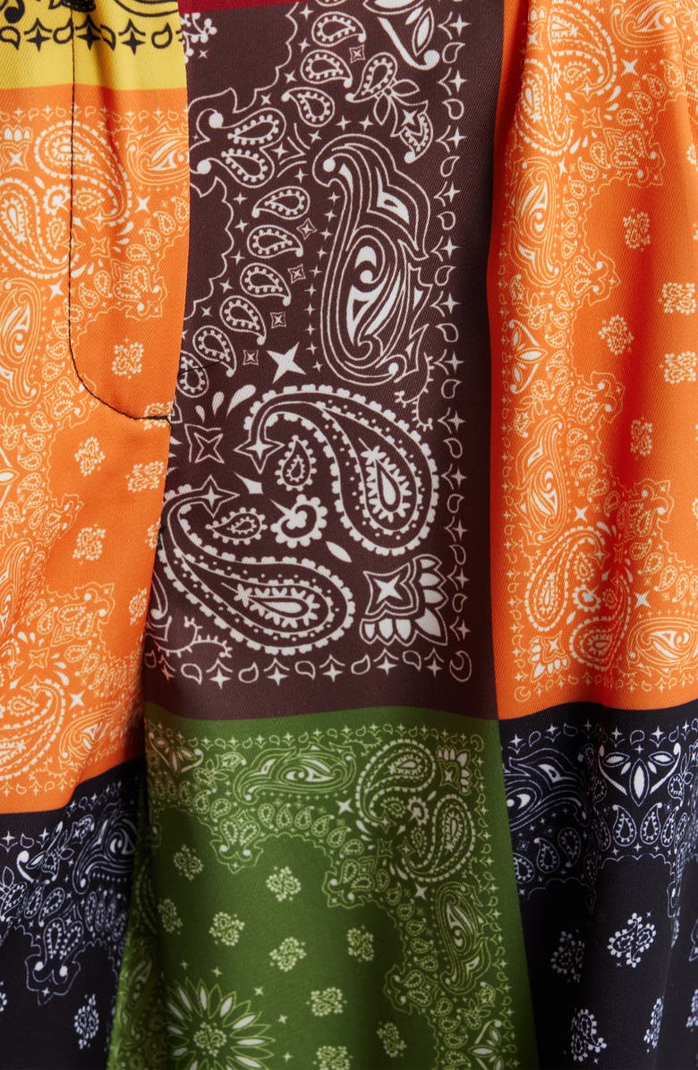 Dressed in Lala Never Taking These Off Colorblock Bandana Wide Leg Pants, Alternate, color, Multicolor Bandana