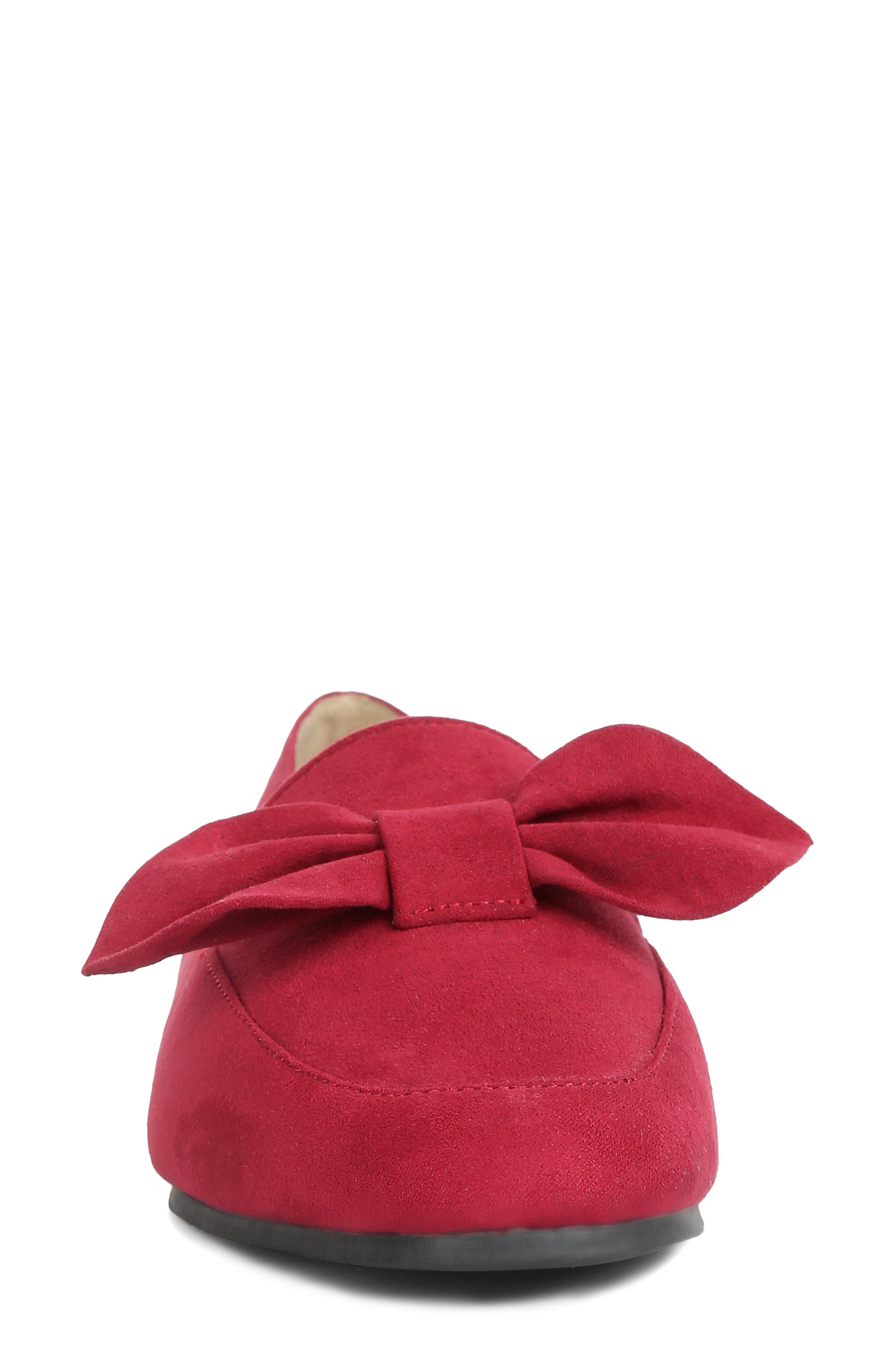 Remee Bow Loafer, Alternate, color, RED