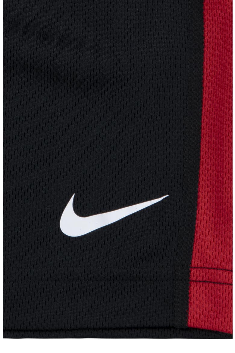 Kids' Swoosh T-Shirt & Shorts Set, Alternate, color, BLACK/ UNIVERSITY RED