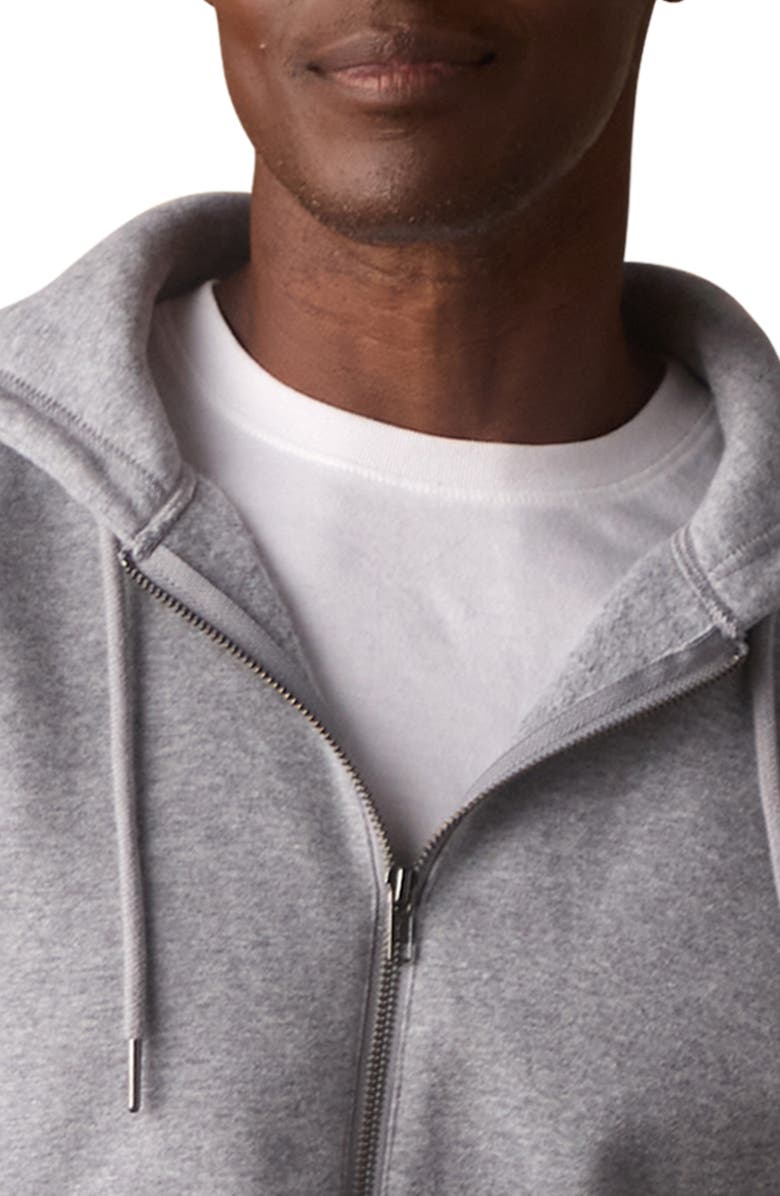 The Normal Brand Fleece Zip Hoodie, Alternate, color, Heather Grey
