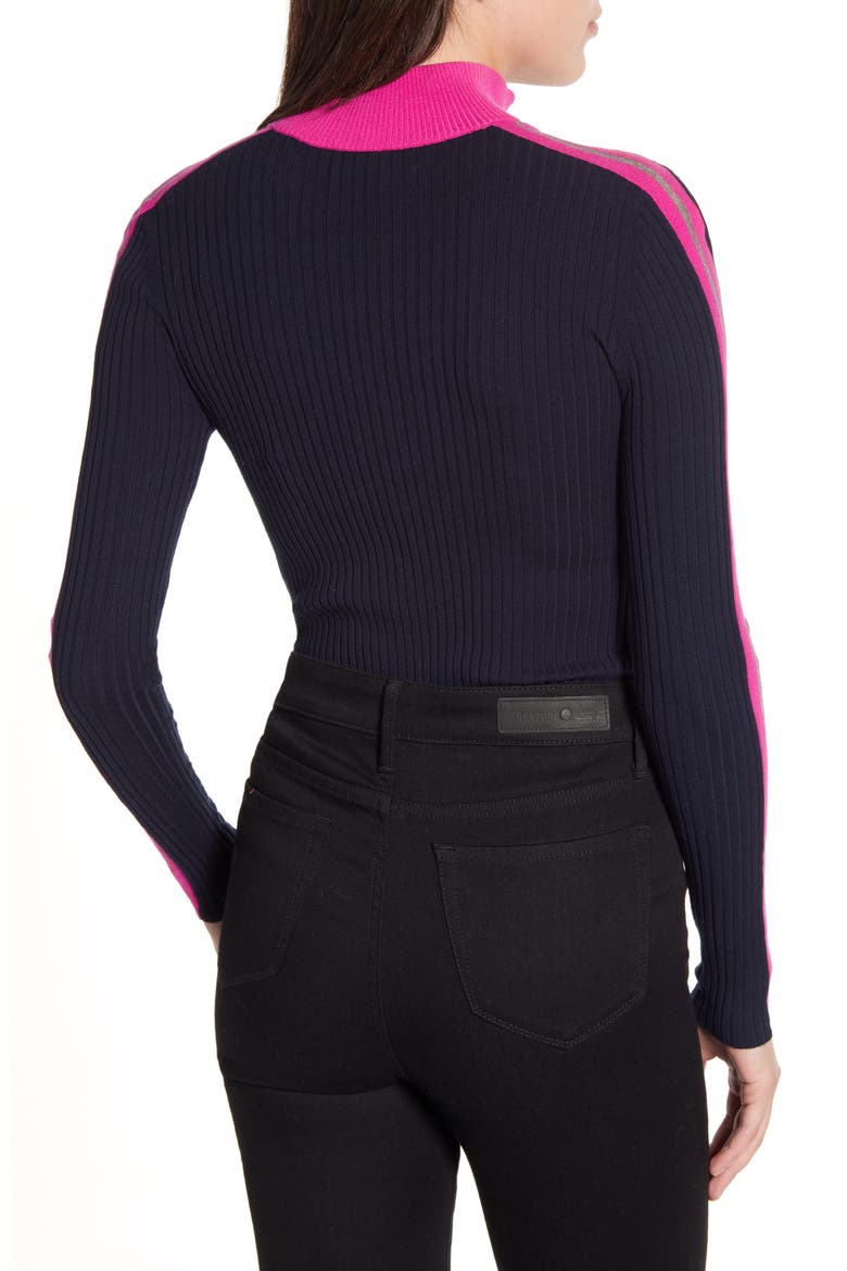 Reese Quarter Zip Sweater, Alternate, color, LIPSTICK/ TWILIGHT