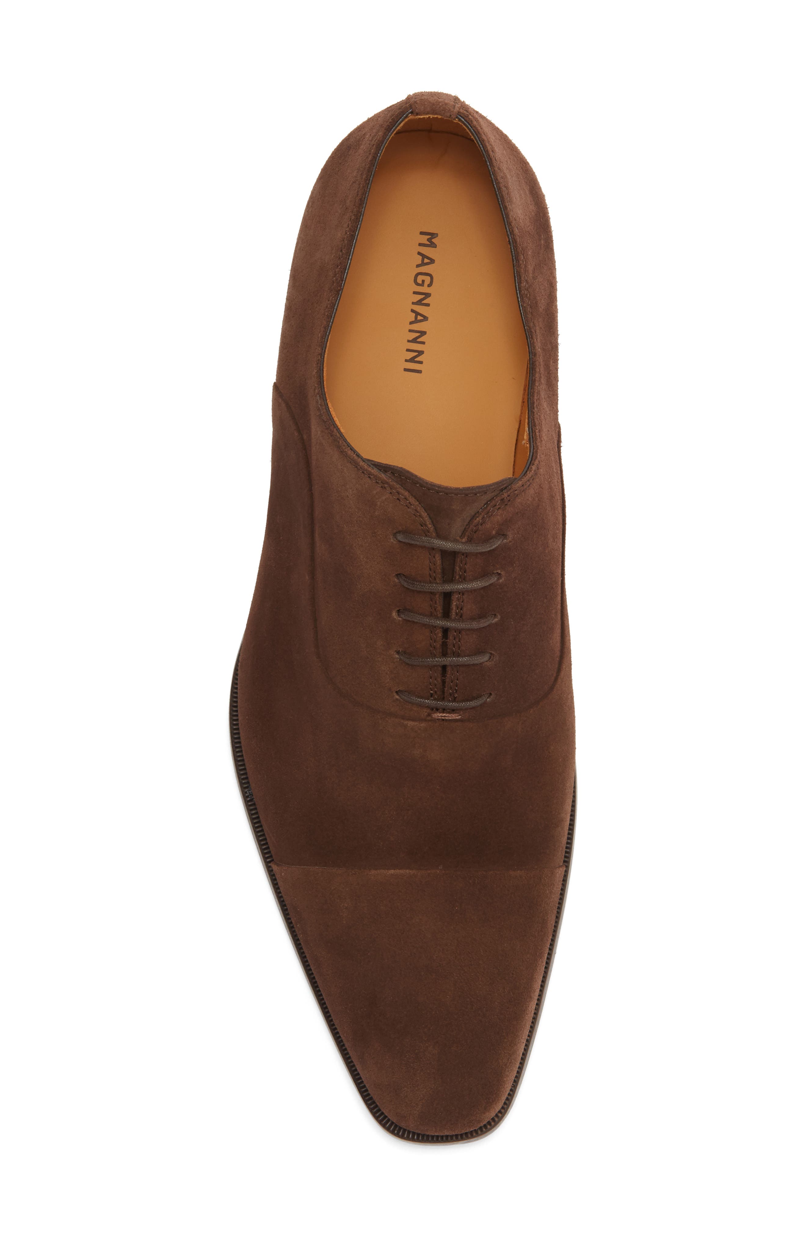 Weiss & Goldring Plain Toe Oxford, Alternate, color, MIDBROWN