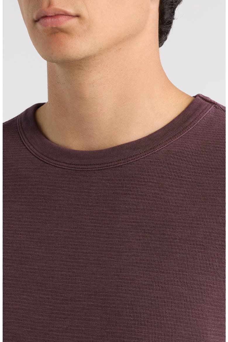 Solid Cotton Blend Crewneck T-Shirt, Alternate, color, FUDGE