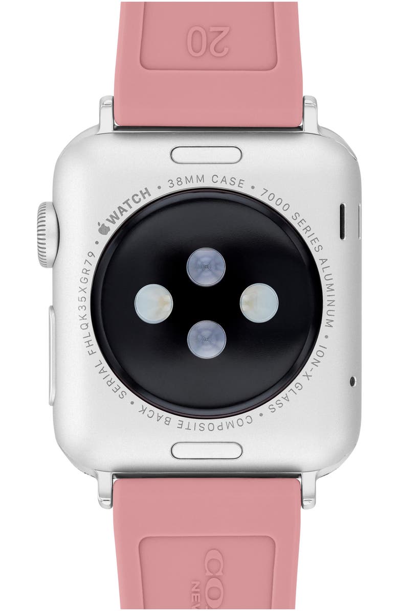 COACH Signature C Silicone Apple Watch<sup>®</sup> Watchband, Alternate, color,