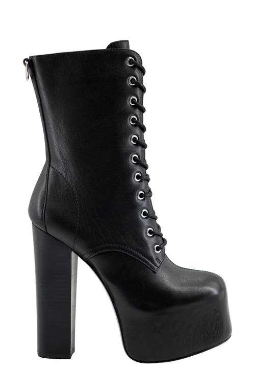Zigi Adara Lace-up Platform Boot In Black