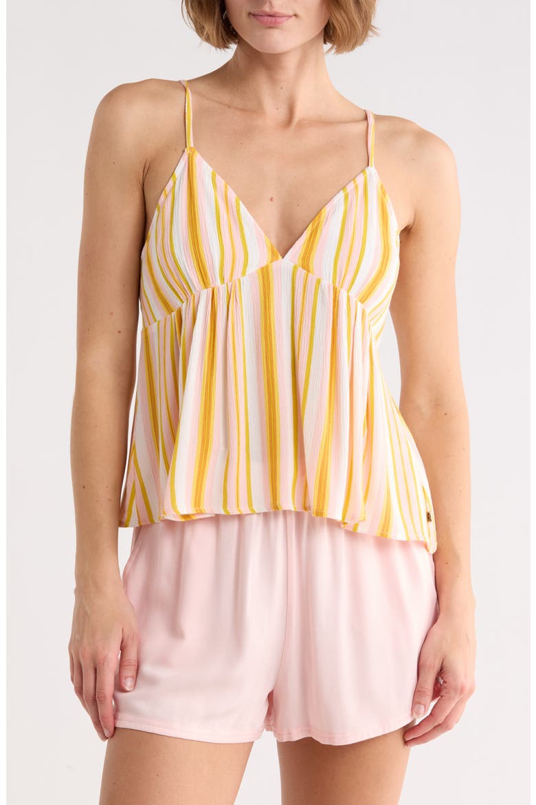 Carefree Print V-Neck Tank, Main, color, PARADISE STRIPE
