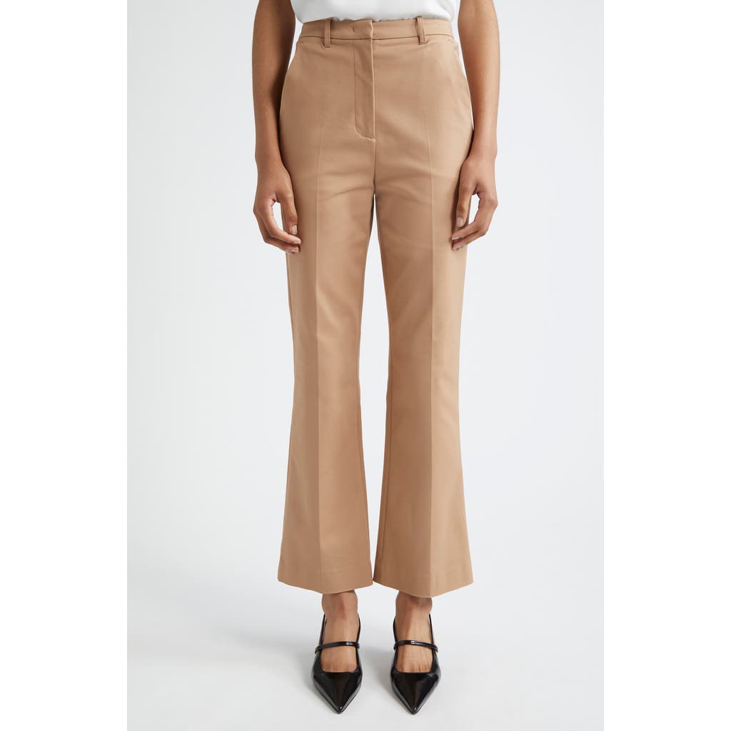 EMPORIO ARMANI EMPORIO ARMANI COTTON BLEND ANKLE FLARE PANTS