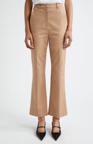 Emporio Armani Cotton Blend Ankle Flare Pants