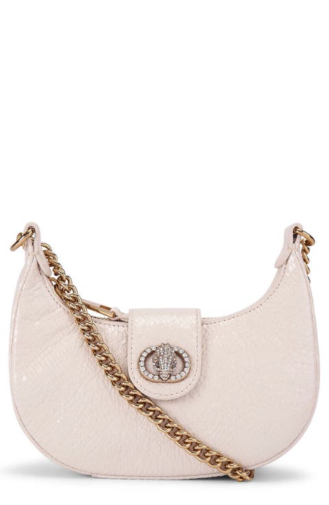 Small Chelsea Snake Embossed Leather Hobo Crossbody Bag