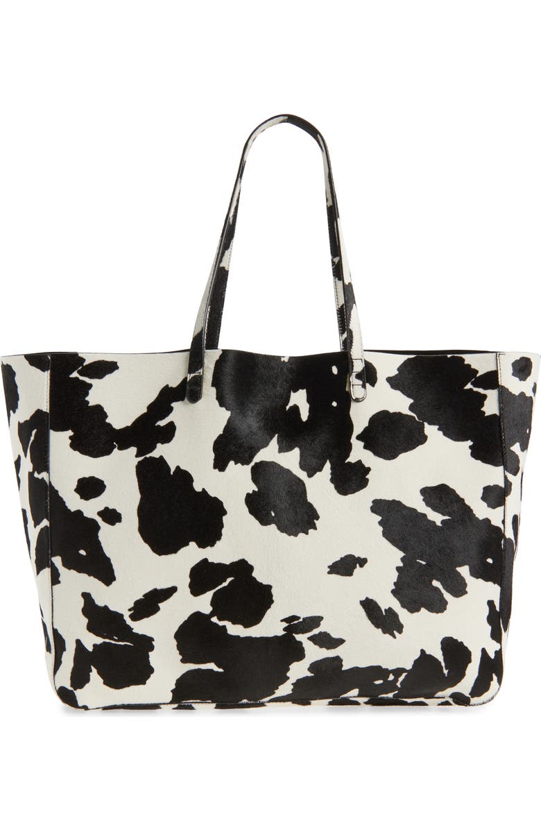 Mansur Gavriel Juno Calf Hair Tote, Alternate, color, Printed Pony Hair