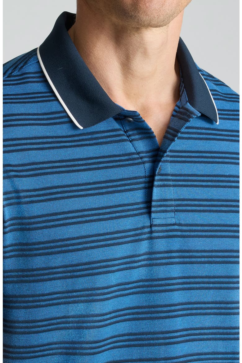 Fontaine Tipped Performance Hybrid Polo, Alternate, color, SKY CAPTAIN