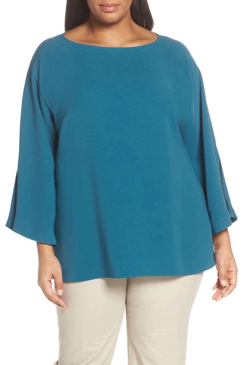 Reanna Finesse Crepe Blouse, Main, color, PACIFIC
