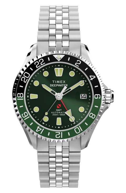 Deepwater Meridian 200 GMT Automatic Bracelet Watch, 42mm