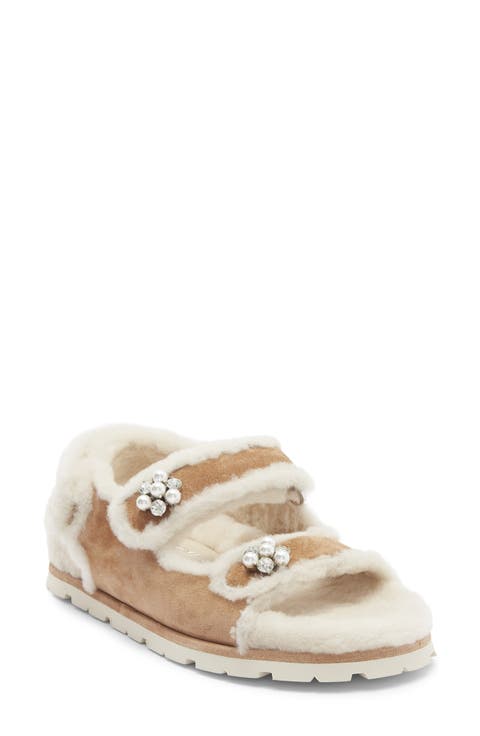 Wynter Genuine Shearling Sandal (Women)