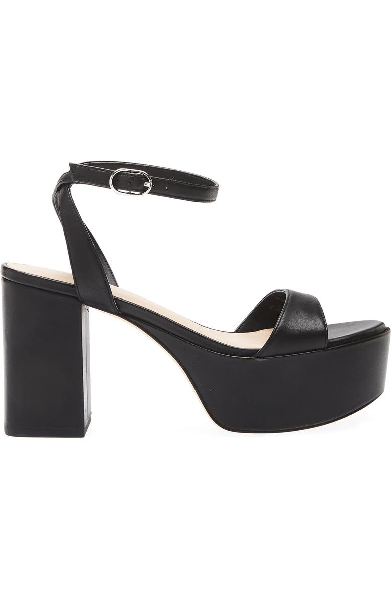 Stuart Weitzman Gala Mid Platform Sandal, Alternate, color, Black