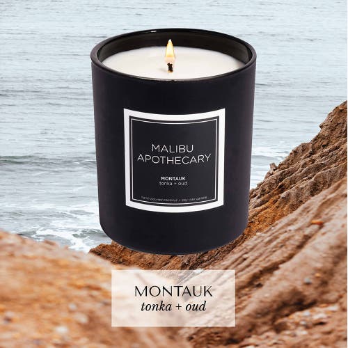 Malibu Apothecary Matte Black Candle In Montauk