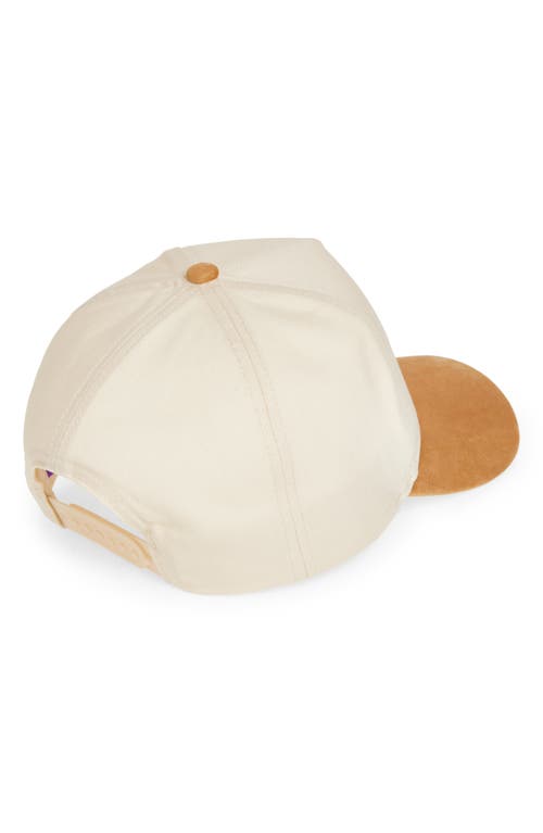 David & Young Espresso Martini Embroidered Suede Trucker Cap In White