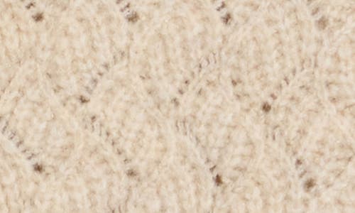 Melrose And Market Pointelle Sweater Cardigan In Neutral