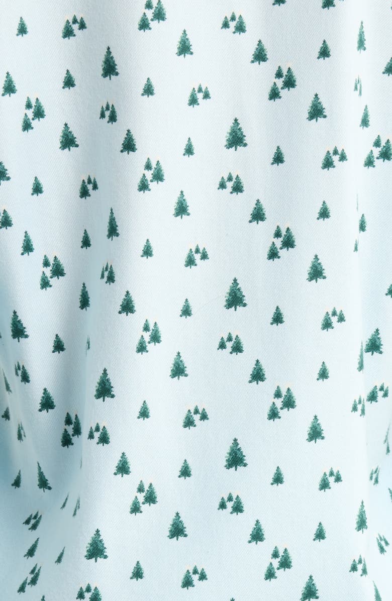 Nordstrom Cozy Cotton Blend Flannel Pajamas, Alternate, color, Blue Festive Tree