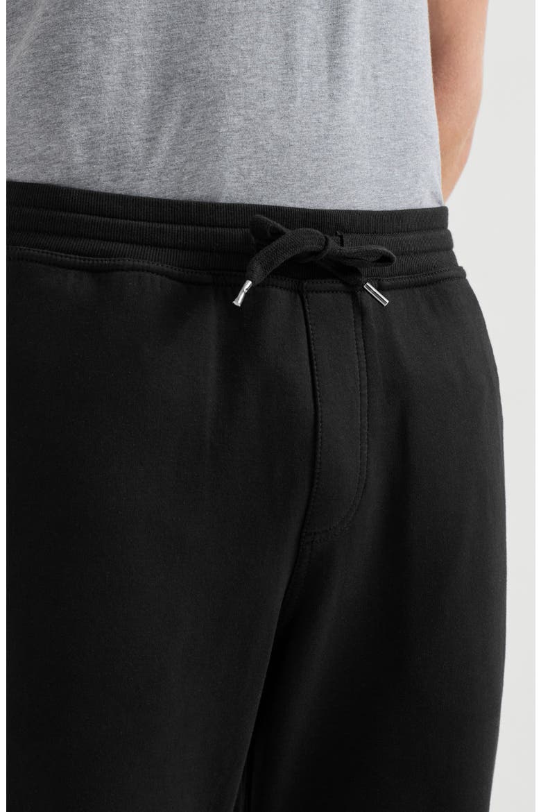 Techno cotton French terry trousers, Alternate, color, Black