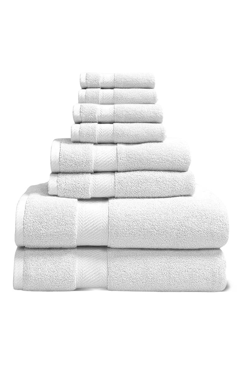 Organic Cotton Bath Towels Set, Main, color, WHITE