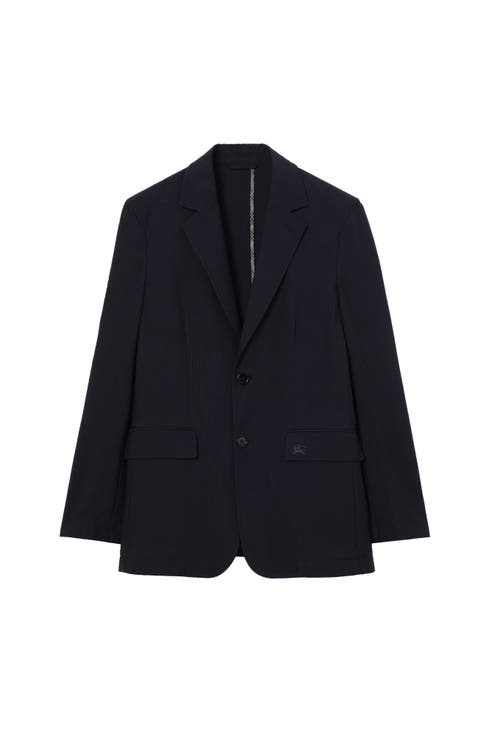 Seersucker Cotton Linen Tailored Jacket