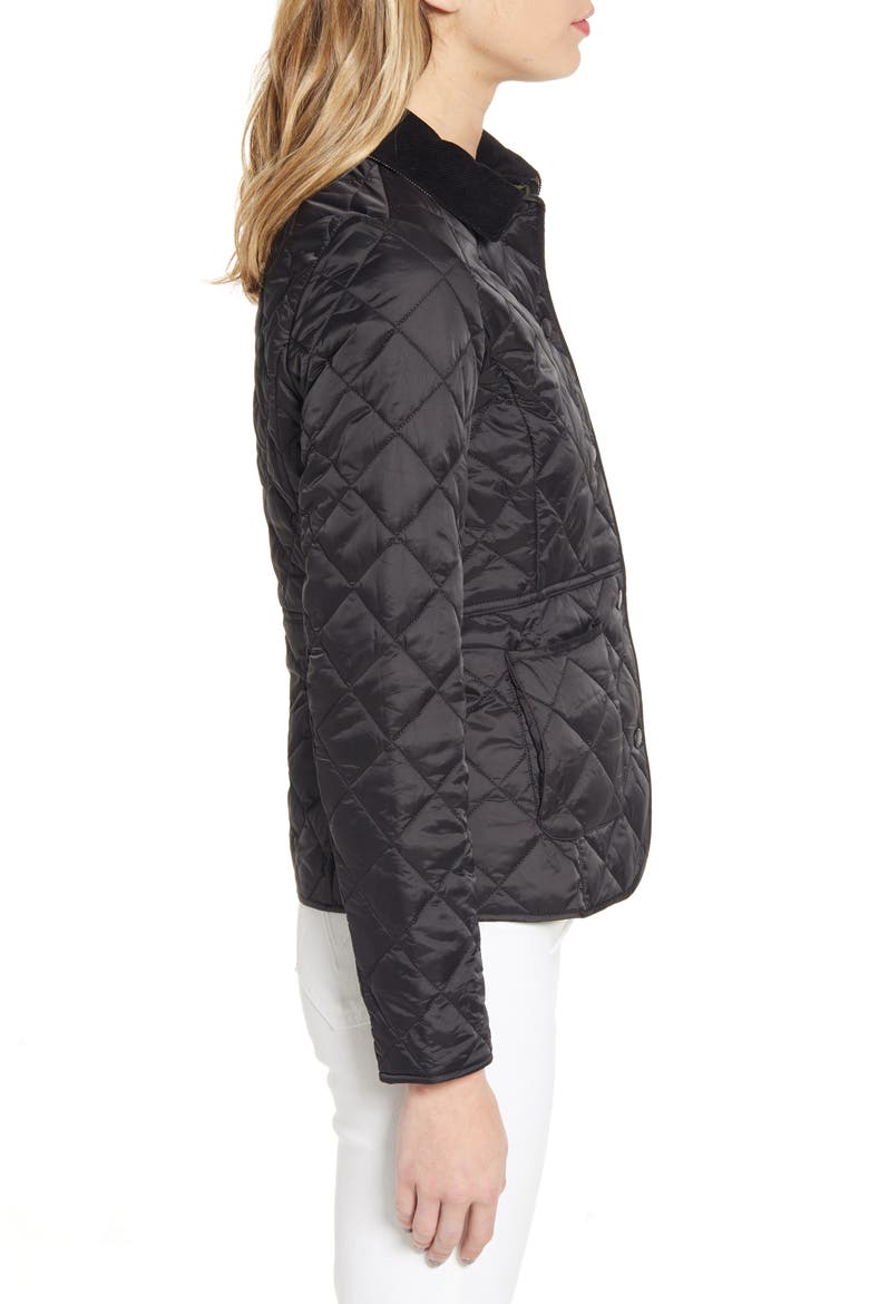 Deveron Diamond Quilted Jacket, Alternate, color, BLACK/OLIVE