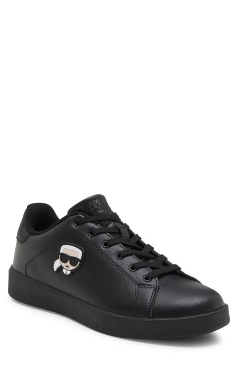Claude Lace Up Faux Leather Sneaker