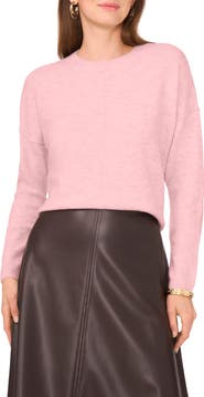Vince Camuto Exposed Seam Crewneck Sweater