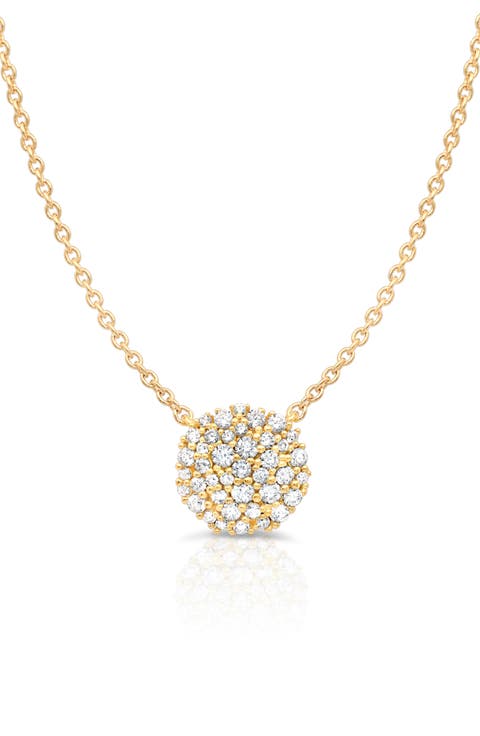 Pavé Cluster Pendant Necklace