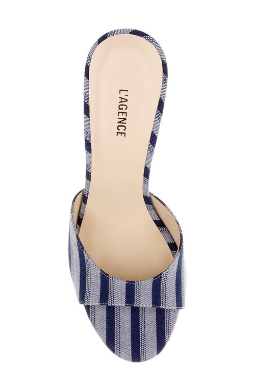 L'agence Avery Slide Sandal In Blue