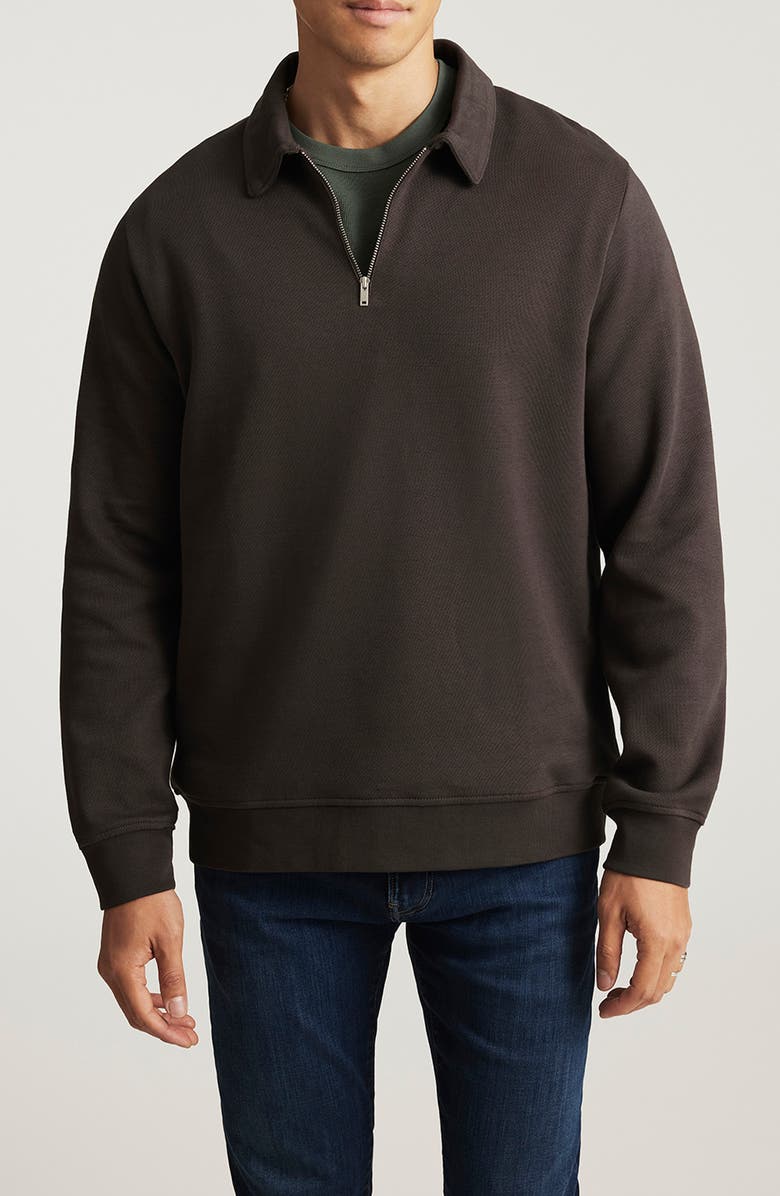 Mavi Jeans Half Zip Sweatshirt, Main, color, After Dark