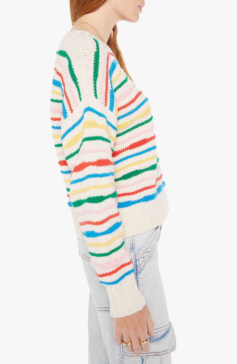 MOTHER The Jumper Wavy Stripe Sweater, Alternate, color, 