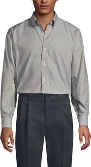 Lands' End No Iron Supima Cotton Pinpoint Buttondown Collar Dress Shirt